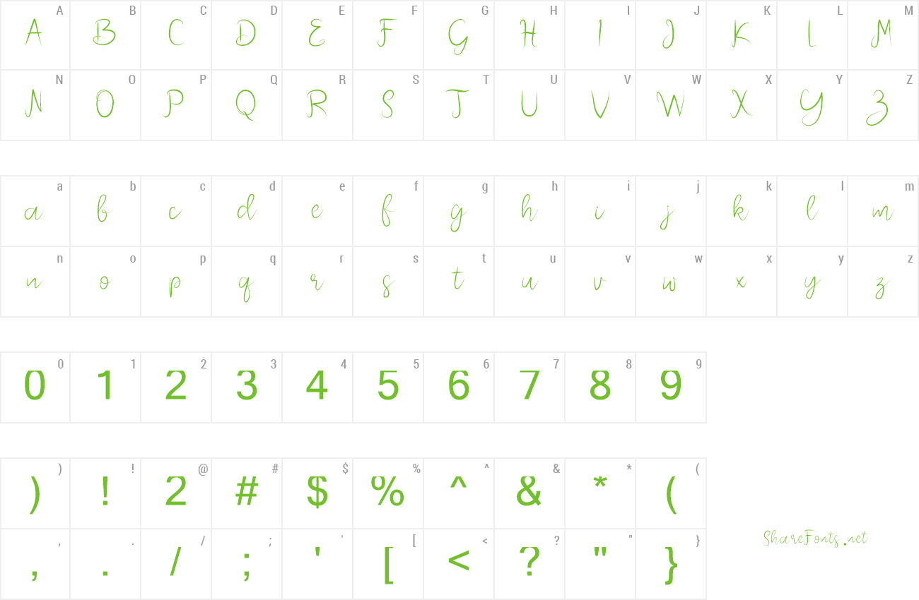 Font Melliana preview